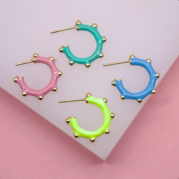 Barbie Theme Acetate Neon Hoop Earrings – US Jewelry House